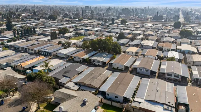 an aerial view of a city