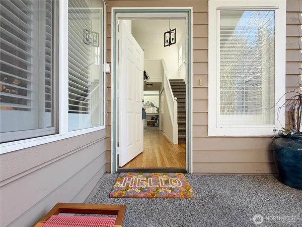 a view of front door of house