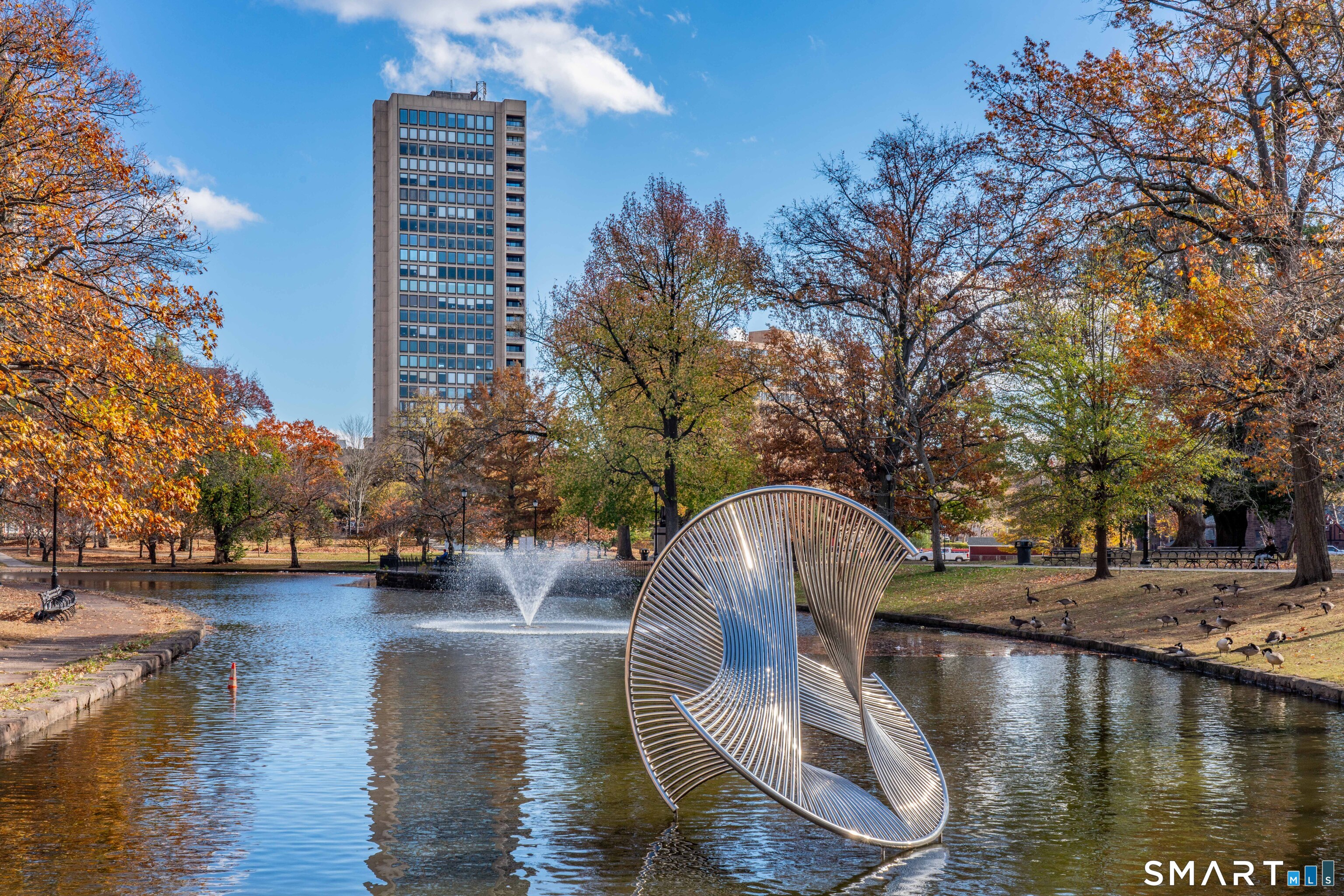 1 Gold Street, Unit 3D Hartford, CT 06103 - Photo 22 of 25 a view of a lake with tall trees