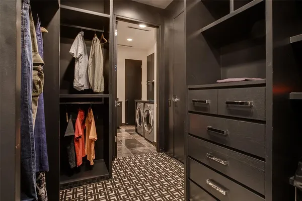 a room with storage and utility