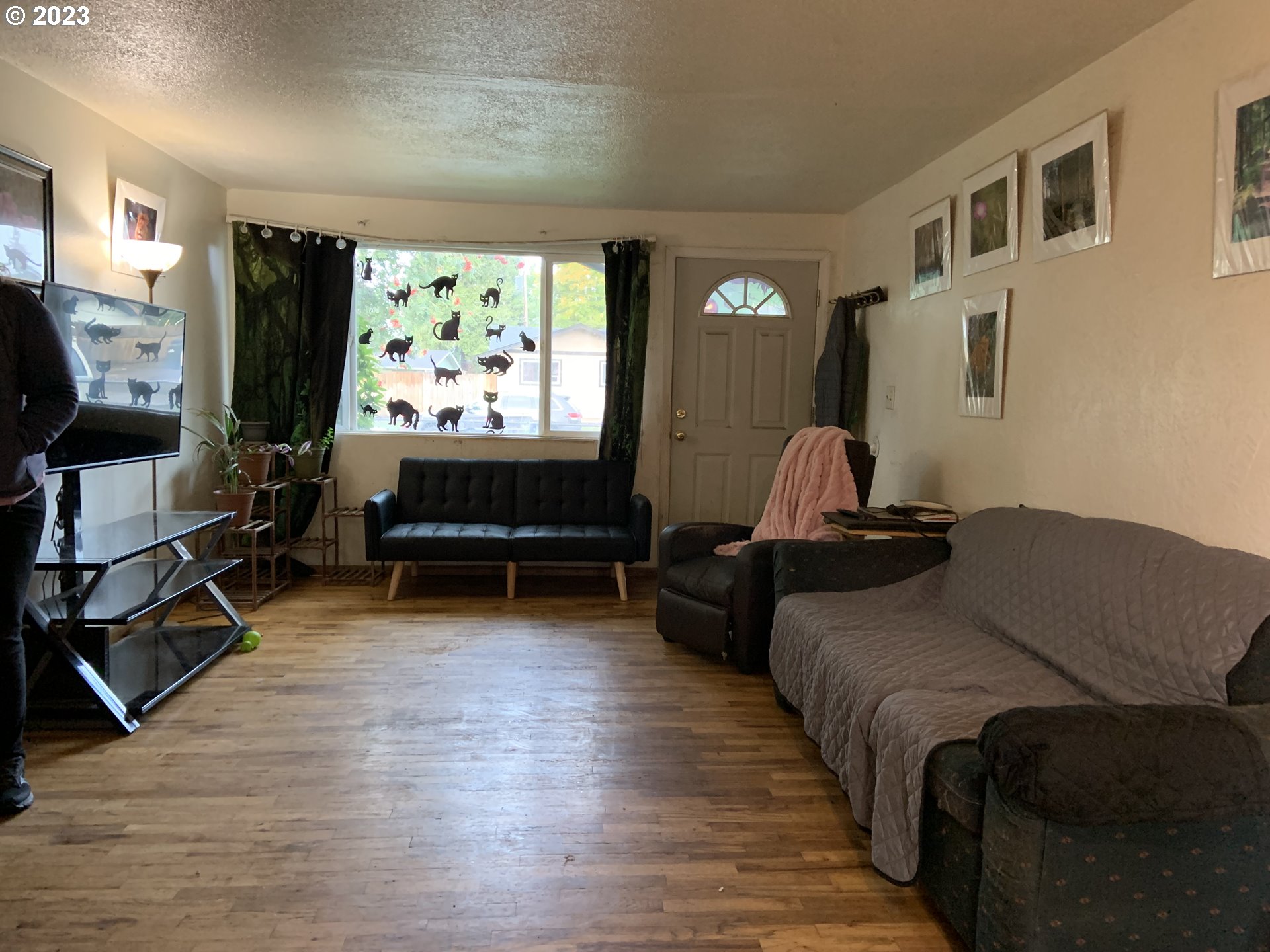 435 South 40th Street Springfield, OR 97478 - Photo 10 of 18 a living room with furniture a large window and flat screen tv