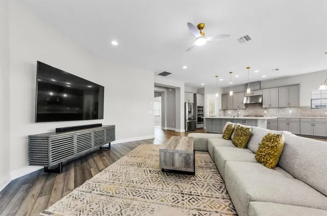 a view of a backyard with a garden