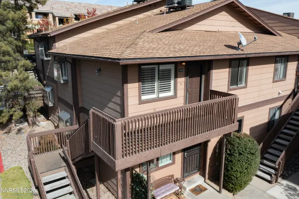 a front view of a house with balcony