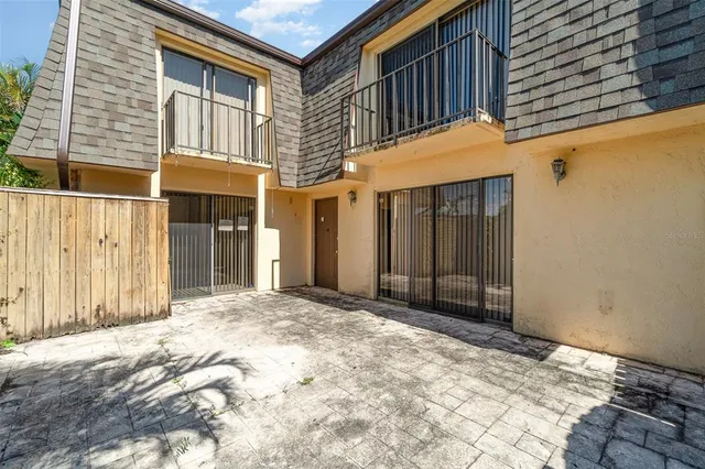 a backyard of a house