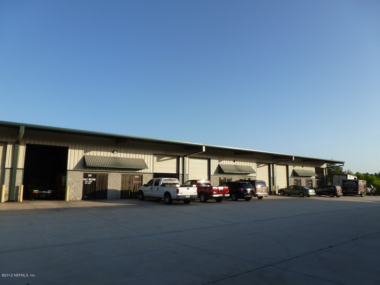 a car parked in front of a building