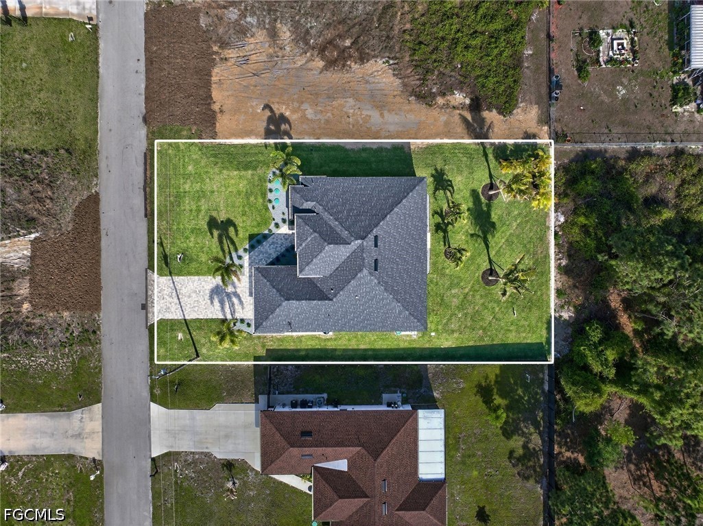 4213 25th Street Southwest Lehigh Acres, FL 33976 - Photo 45 of 47 an aerial view of garden