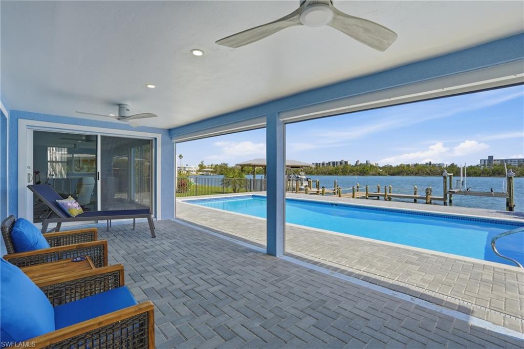 8009 Lagoon Road Fort Myers Beach, FL 33931 - Photo 40 of 48 covered lanai with lagoon views