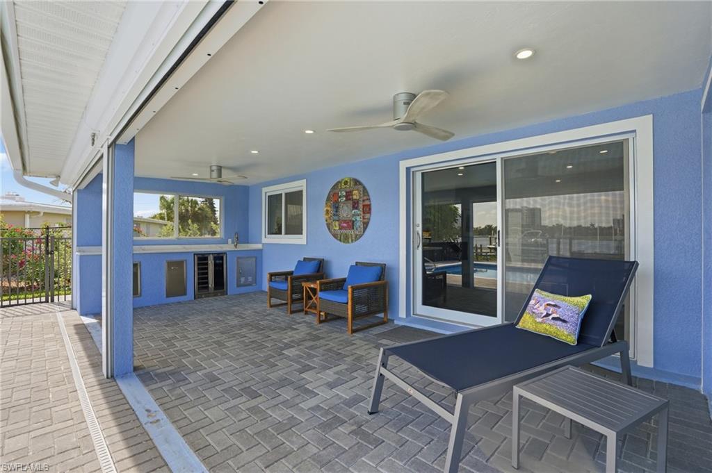 8009 Lagoon Road Fort Myers Beach, FL 33931 - Photo 41 of 48 lanai with outdoor kitchen