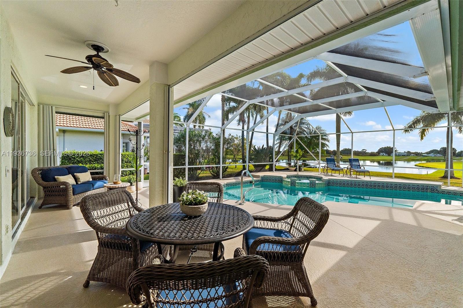a view of a patio with couches chairs dining table and chairs