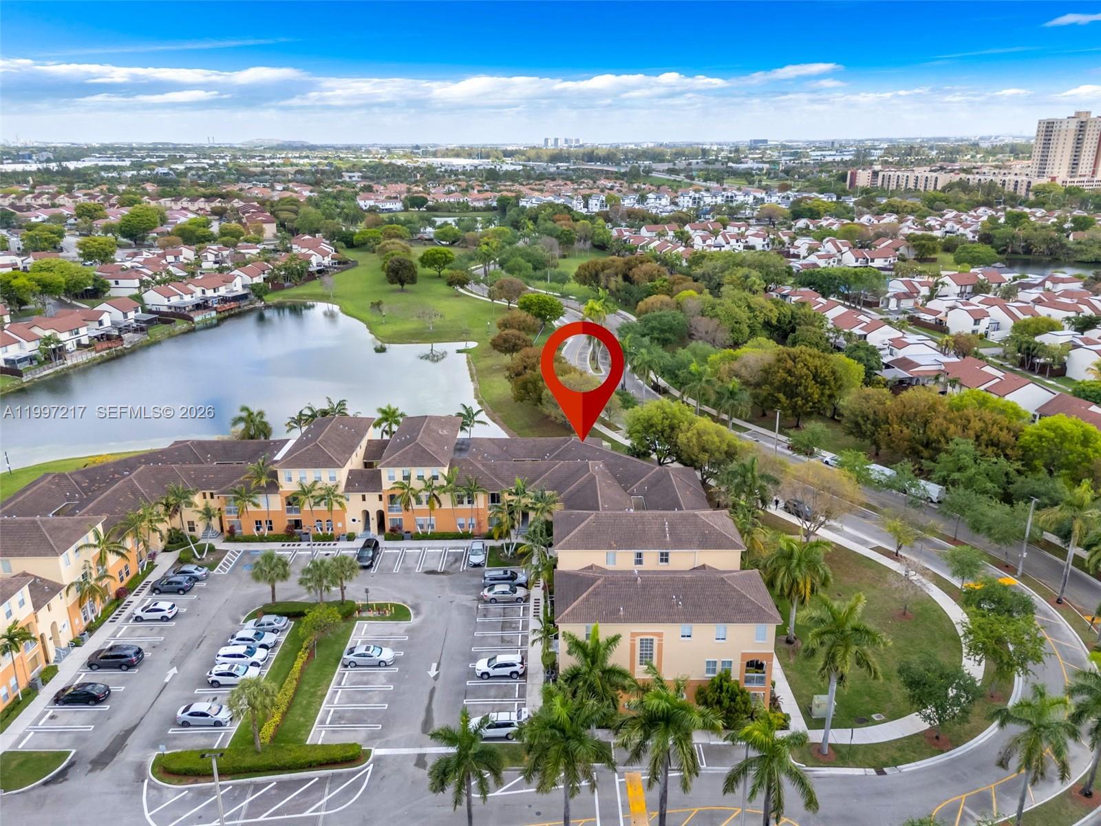 10012 Northwest 7th Street, Unit 206 Miami, FL 33172 - Photo 31 of 35 an aerial view of residential houses with outdoor space