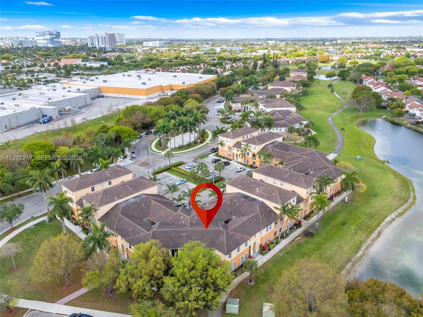 10012 Northwest 7th Street, Unit 206 Miami, FL 33172 - Photo 33 of 35 an aerial view of a city
