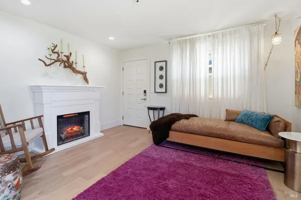 a room with furniture