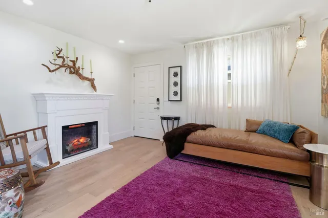 a room with furniture