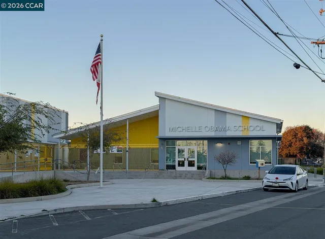 a car parked in front of a building