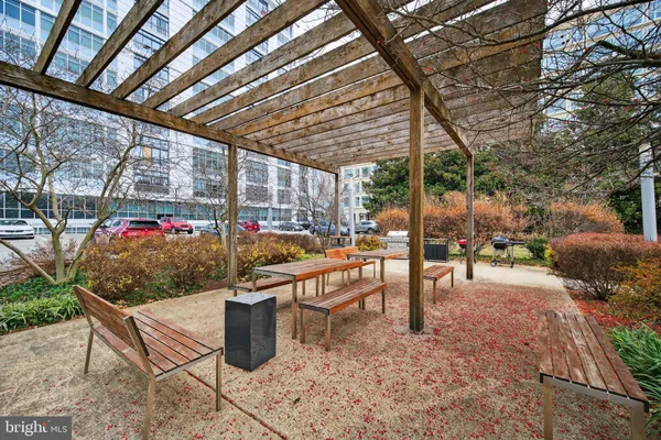 a view of outdoor seating