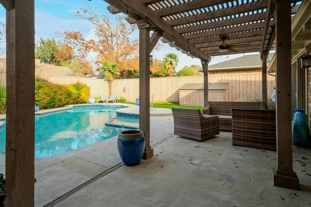 9545 Milltrail Drive Dallas, TX 75238 - Photo 28 of 30 a view of an outdoor space with a patio