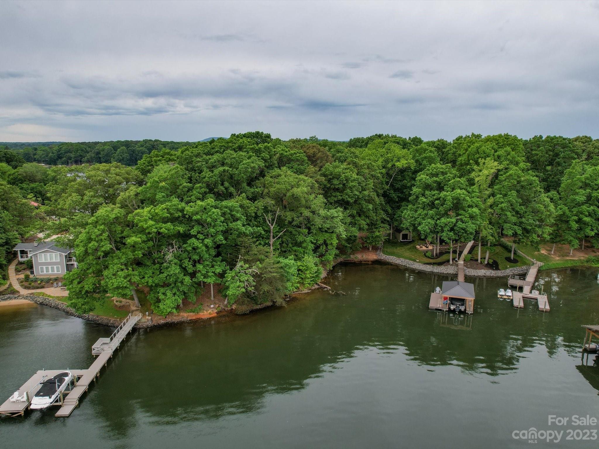 4614 Kiser Island Road Terrell, NC 28682 - Photo 26 of 28 an aerial view of a houses with ocean view