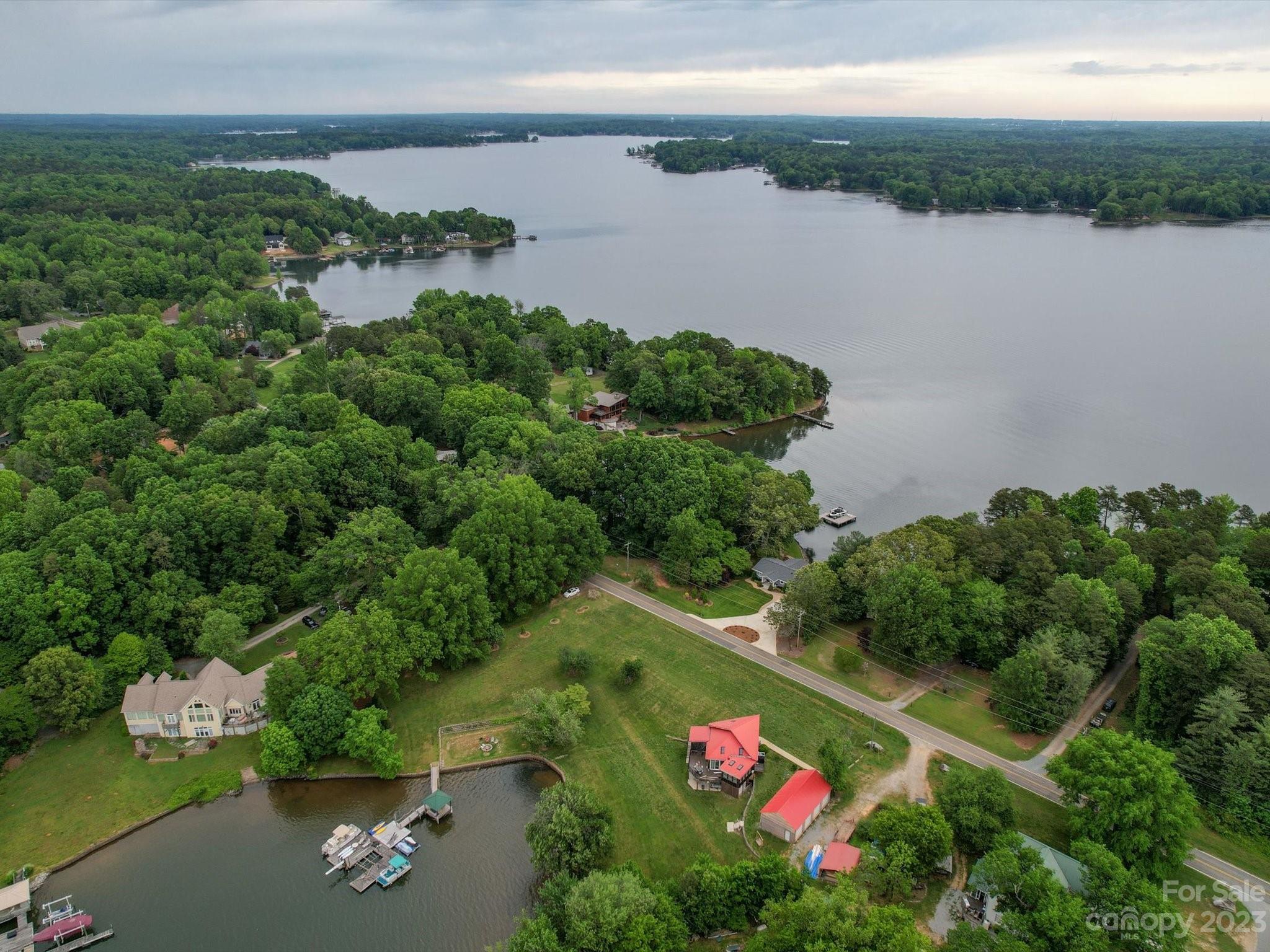 4614 Kiser Island Road Terrell, NC 28682 - Photo 8 of 28 an aerial view of lake and residential houses with outdoor space