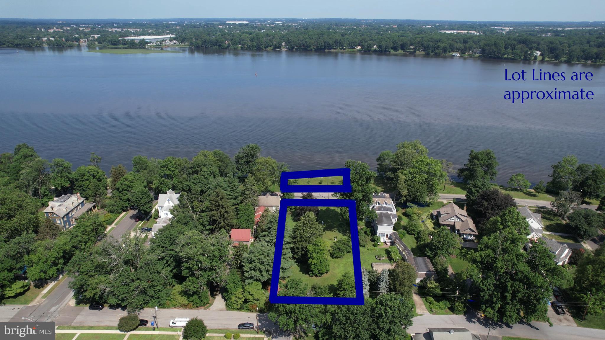 0 Delaware Avenue Delanco, NJ 08075 - Photo 14 of 39 an aerial view of a house with pool and a lake view