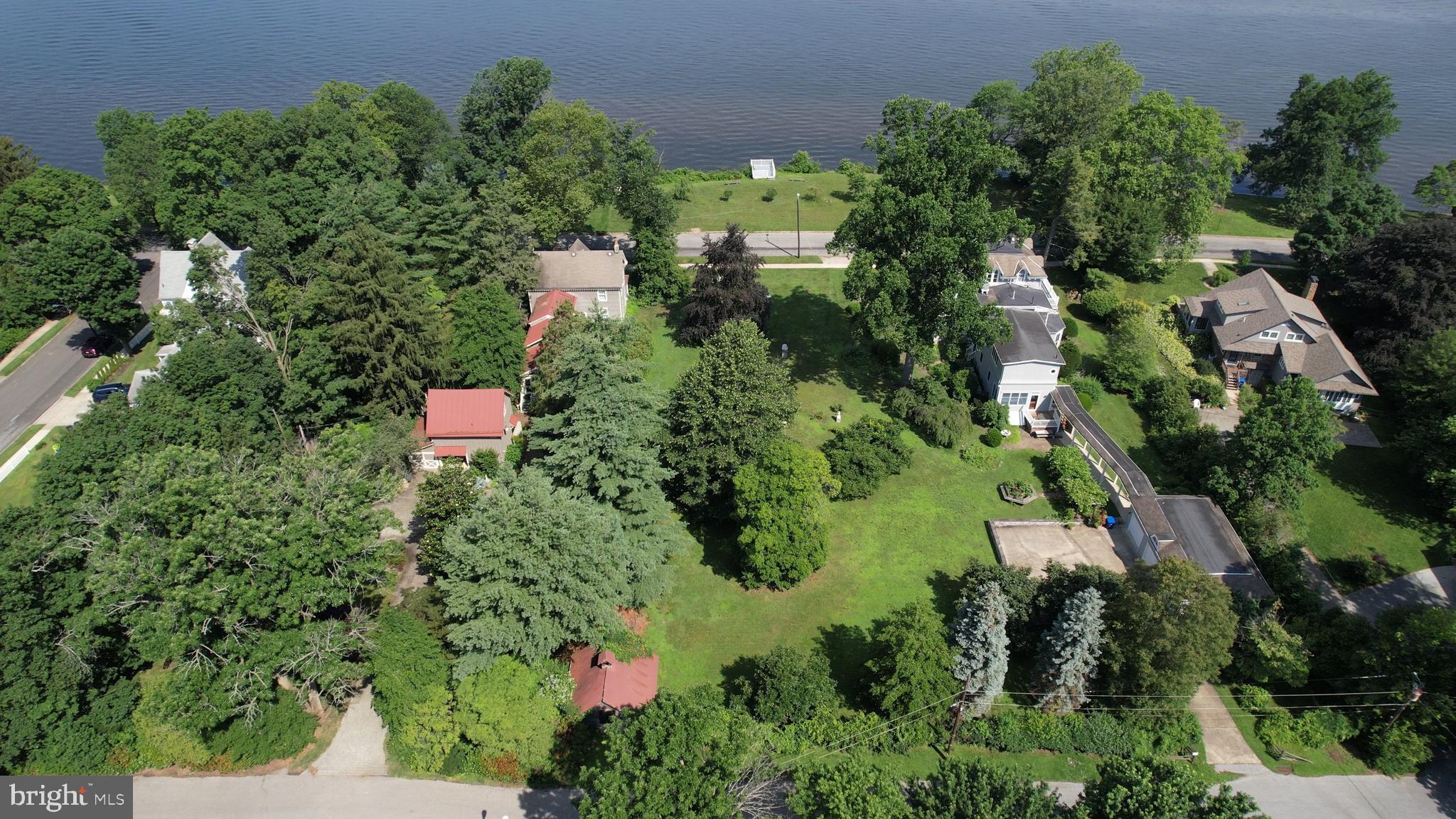 0 Delaware Avenue Delanco, NJ 08075 - Photo 17 of 39 an aerial view of residential house with outdoor space and trees all around