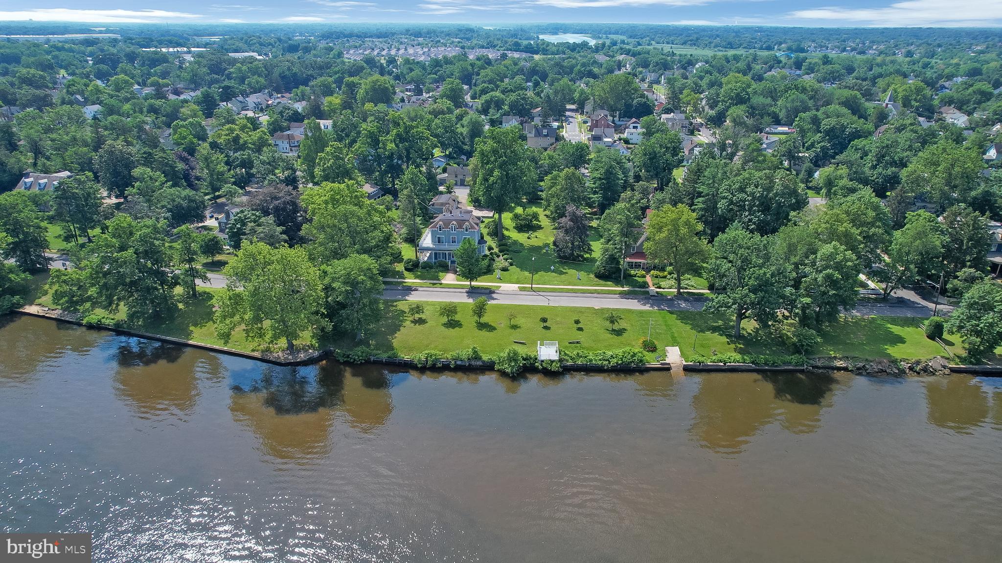 0 Delaware Avenue Delanco, NJ 08075 - Photo 22 of 39 an aerial view of a houses with a lake view