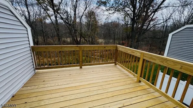 a view of wooden deck