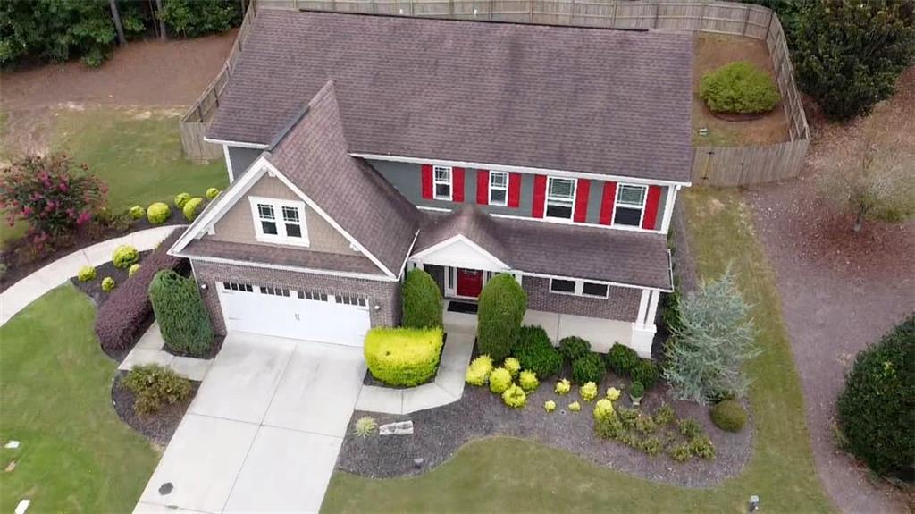 22 Watervine Court Dallas, GA 30132 - Photo 17 of 90 an aerial view of a house with swimming pool and porch with furniture