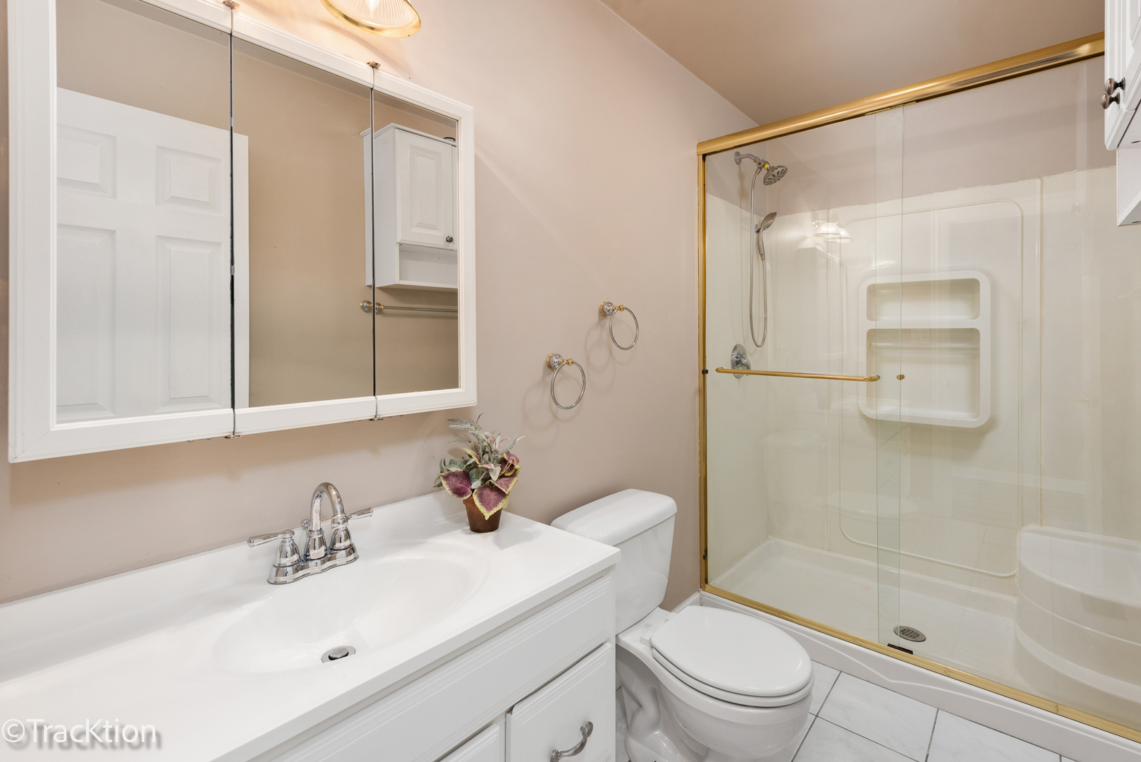 8829 Skyline Drive Burr Ridge, IL 60527 - Photo 17 of 32 a bathroom with a sink a toilet and shower