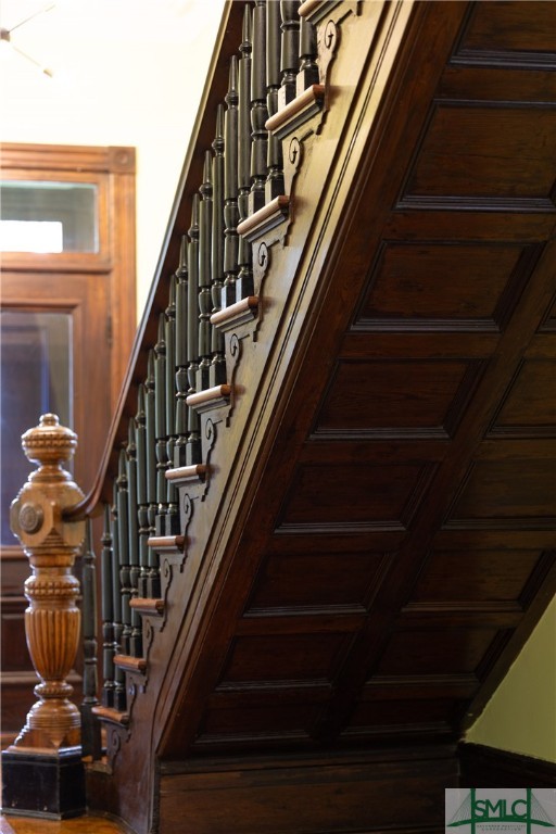 612 Barnard Street Savannah, GA 31401 - Photo 12 of 50 Stunning craftsmanship on stairs going to second floor
