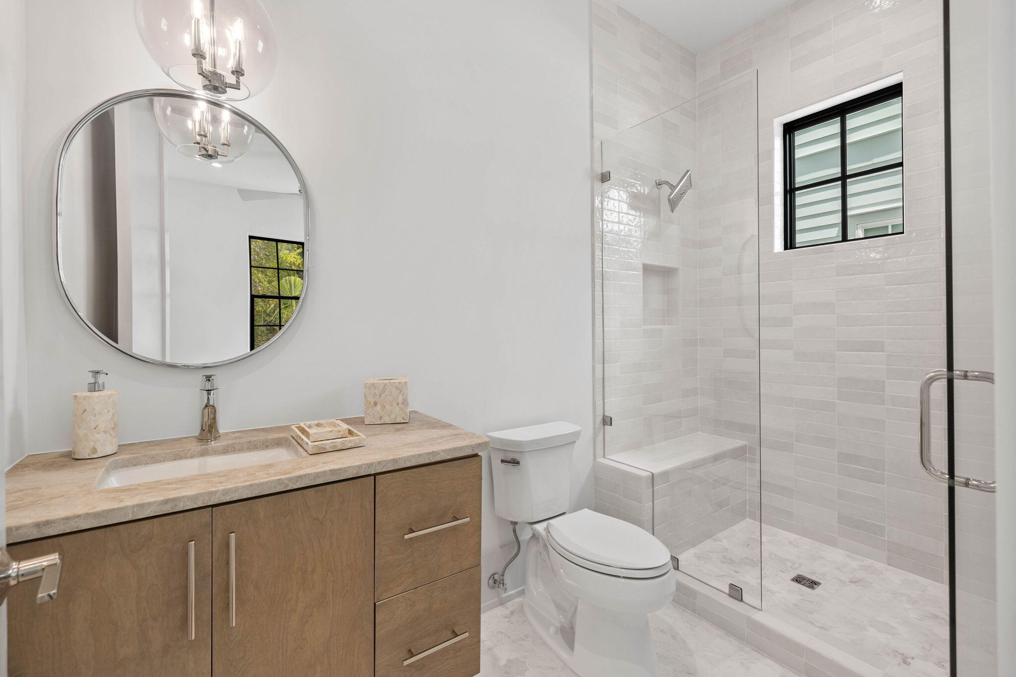 411 Redbud Ln Inlet Beach Inlet Beach, FL 32461 - Photo 29 of 53 a bathroom with a sink a toilet and shower