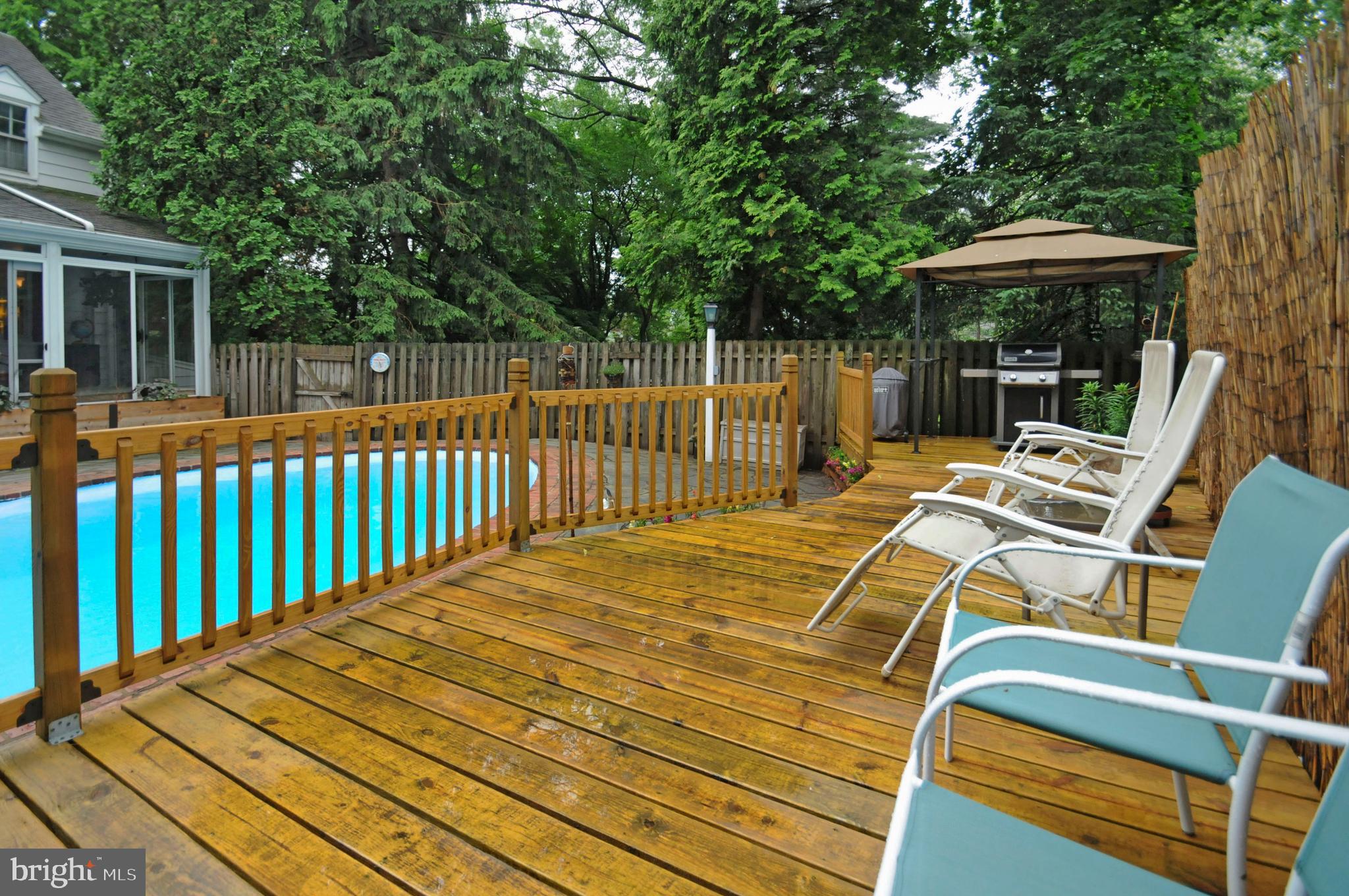 7708 Oak Lane Road Cheltenham, PA 19012 - Photo 21 of 32 Deck overlooks pool