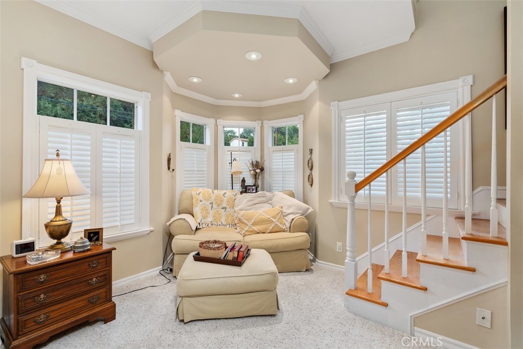 315 Old Ranch Road Sierra Madre, CA 91024 - Photo 18 of 42 a living room with furniture and a large window