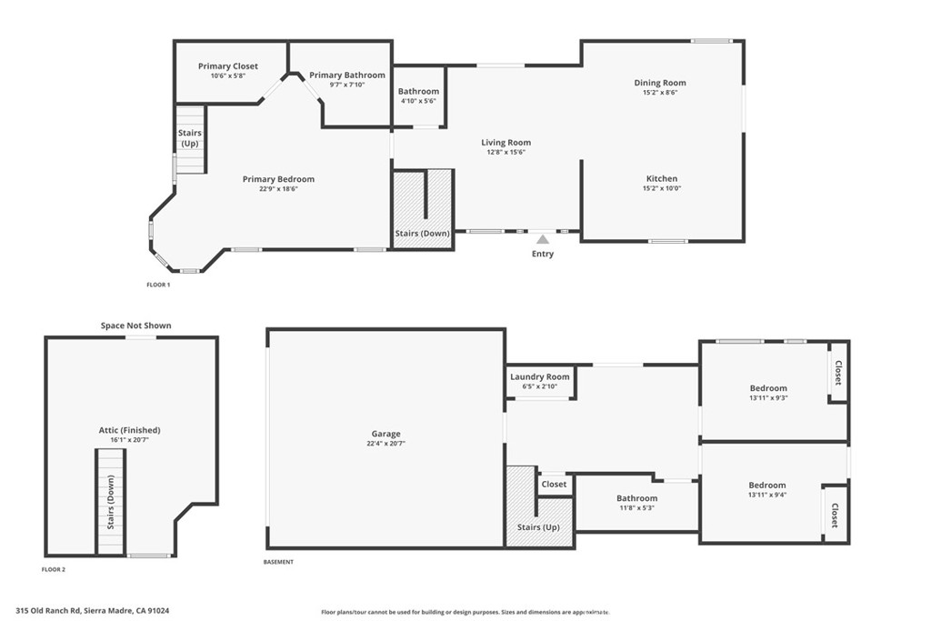 315 Old Ranch Road Sierra Madre, CA 91024 - Photo 40 of 42 a picture of floor plan