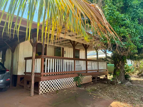 a view of a building with a bench