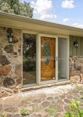 a view of a door of the house