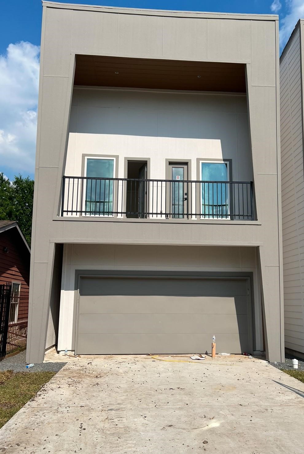 a front view of a house