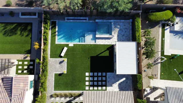 an aerial view of multiple house