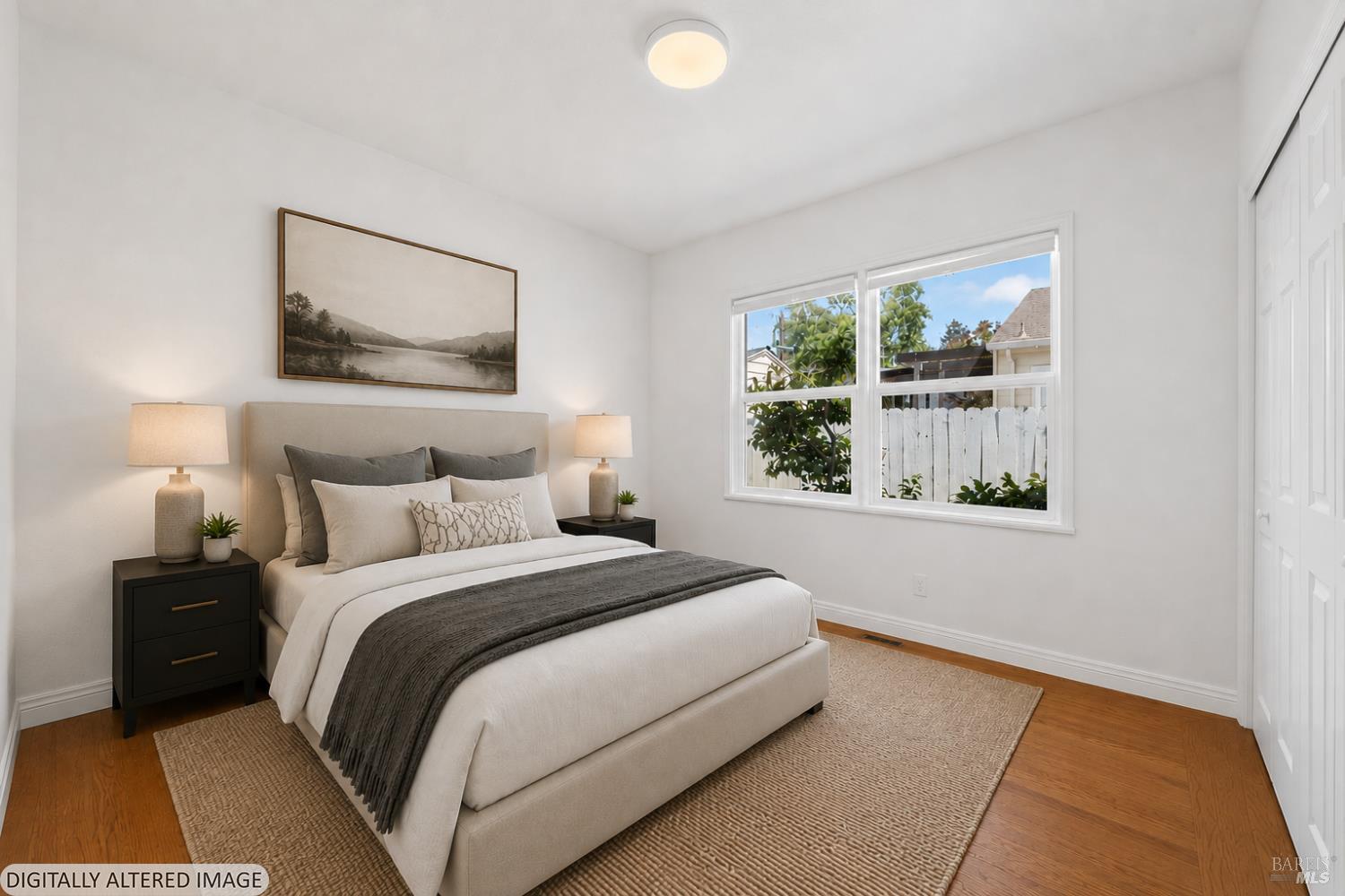 2211 Humboldt Street Santa Rosa, CA 95404 - Photo 30 of 52 a bedroom with a bed and a painting on the wall