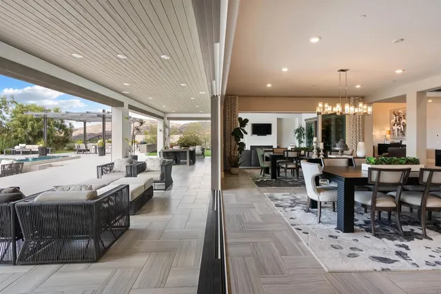 a outdoor living space with furniture