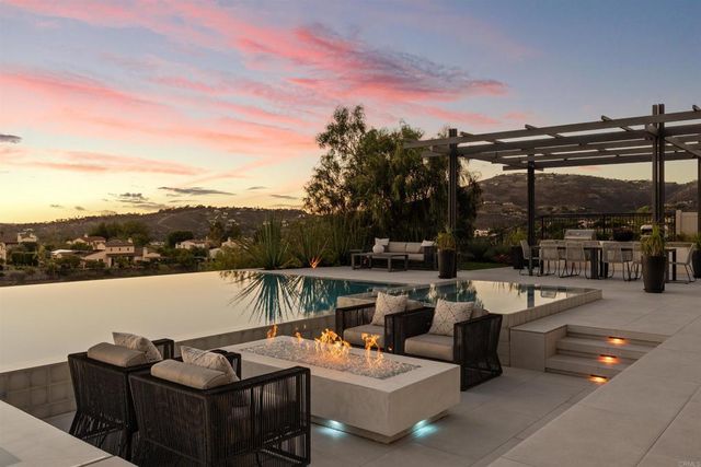 a view of a lake with a city