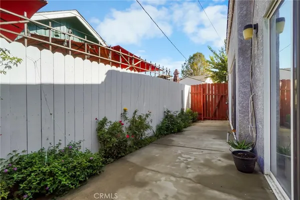 a backyard of a house