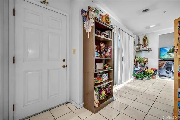a view of a entryway with shelves