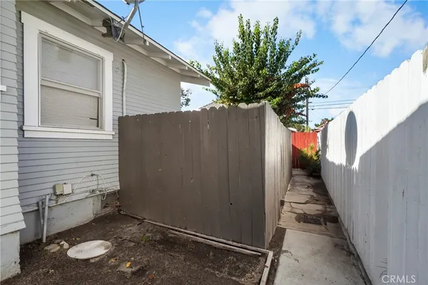 a backyard of a house