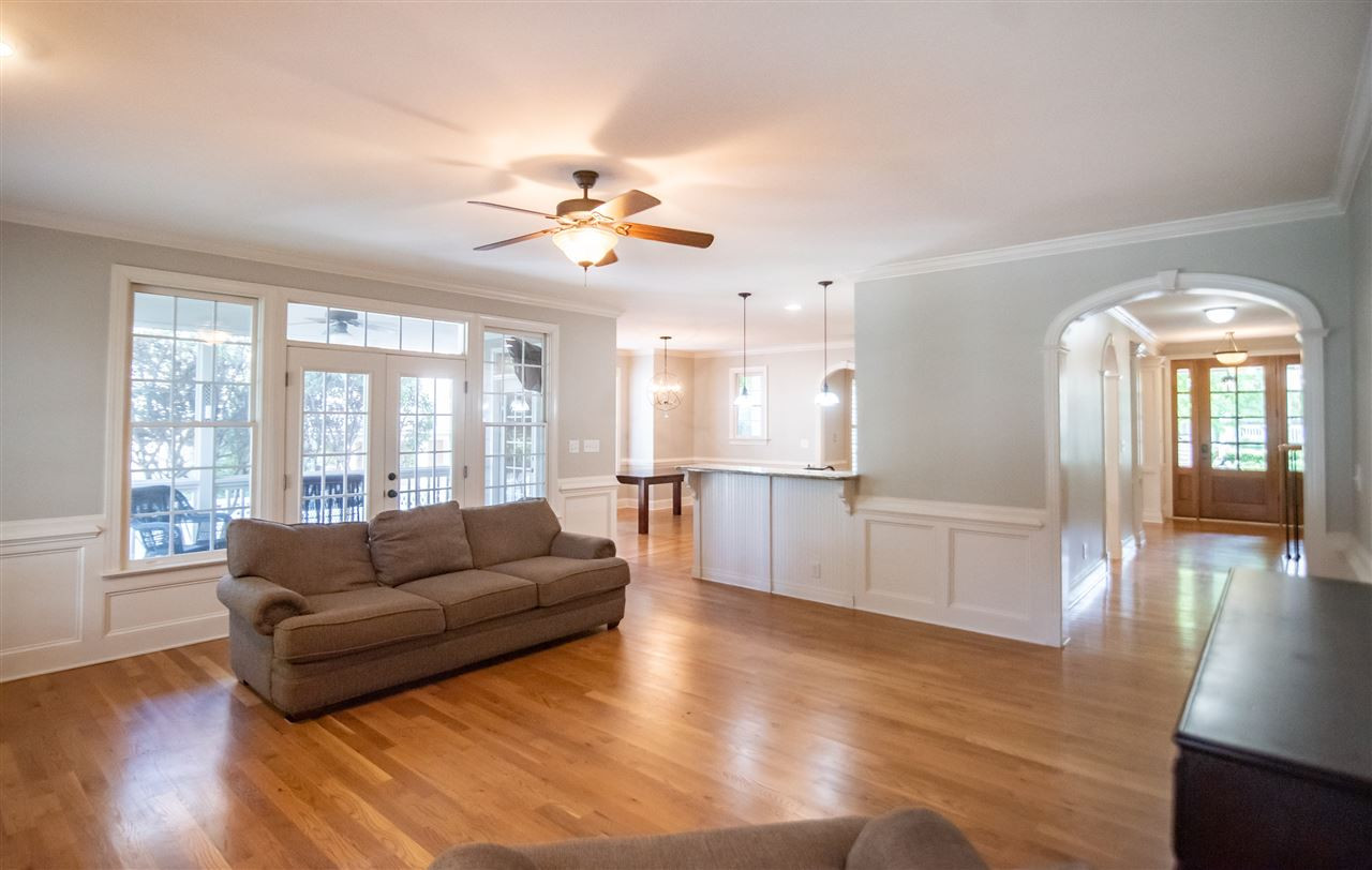 3736 Falls River Avenue Raleigh, NC 27614 - Photo 16 of 30 Perfect for family gatherings. French doors lead to a large patio. Living Room