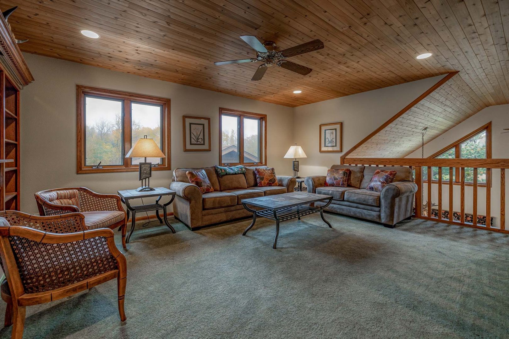 17501 Bishop Road Morrison, IL 61270 - Photo 85 of 167 a living room with furniture and a ceiling fan