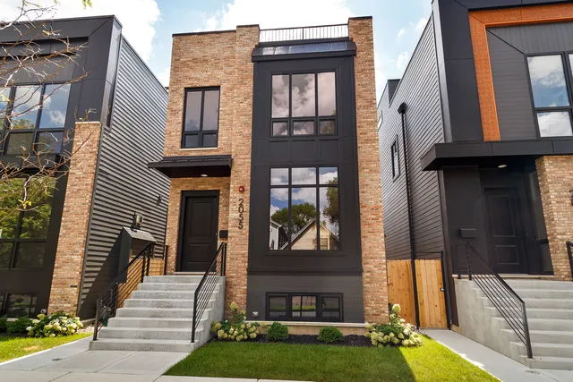 a front view of a house