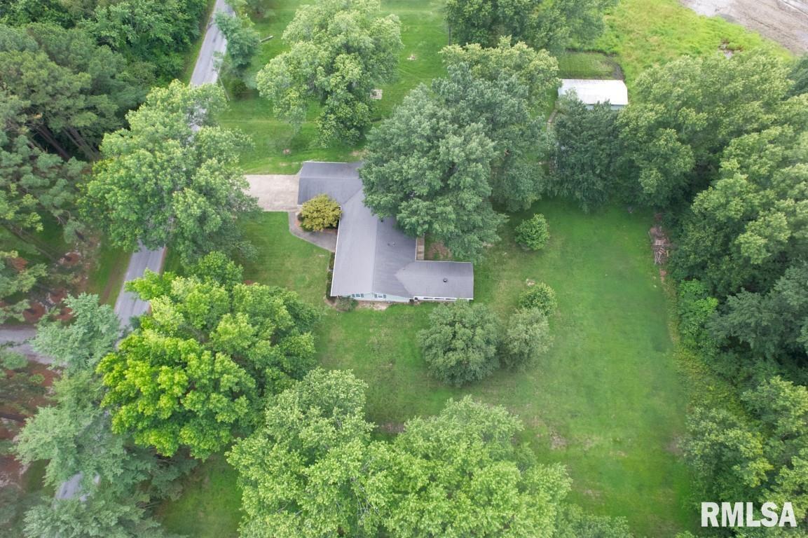 807 West Market Street Christopher, IL 62822 - Photo 53 of 57 an aerial view of residential house with outdoor space and trees all around