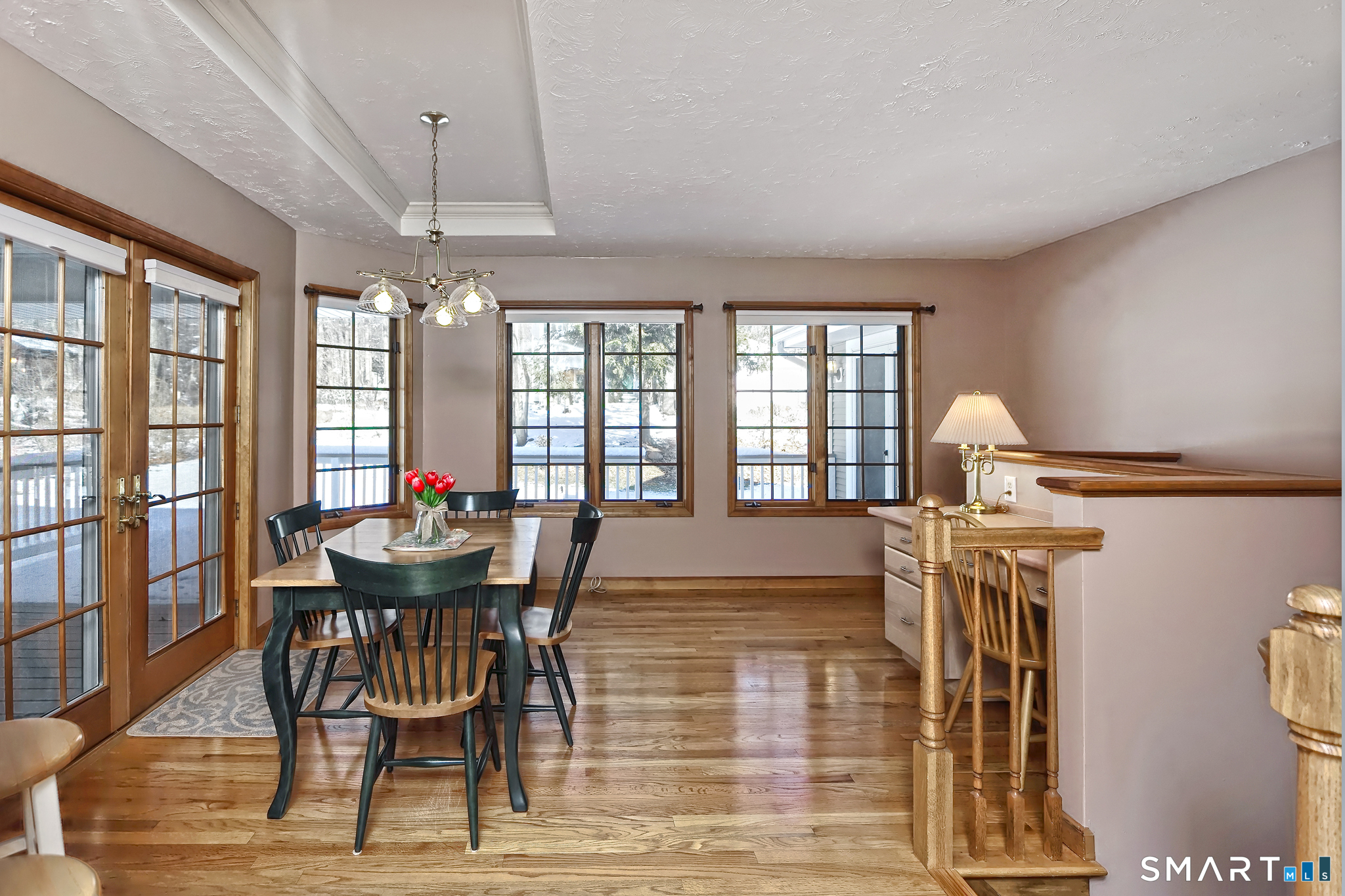 95 Ash Drive Hamden, CT 06518 - Photo 7 of 37 Open Space from Kitchen with nice finished stairway ro Basement.