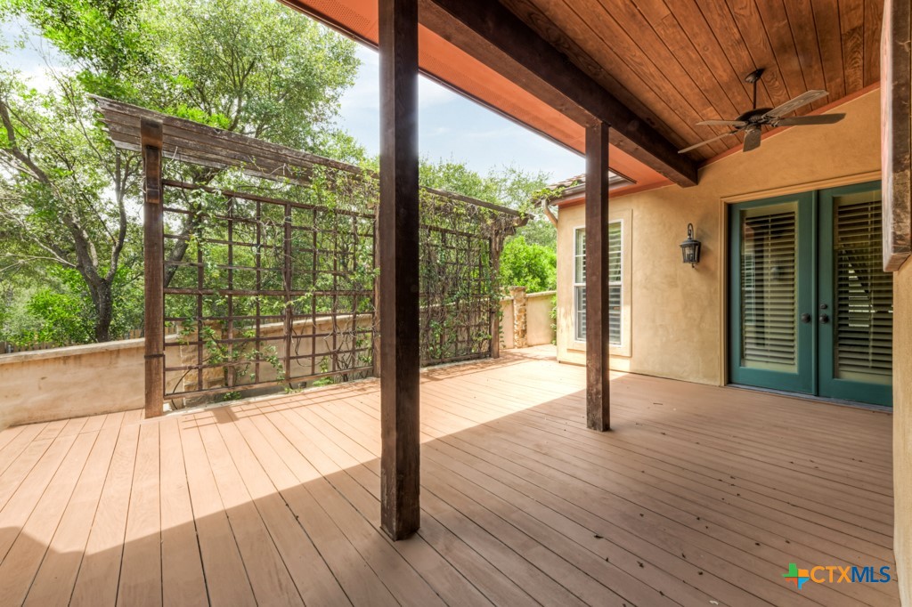 1108 Tuscan Ridge Drive New Braunfels, TX 78130 - Photo 31 of 47 a view of balcony with wooden floor