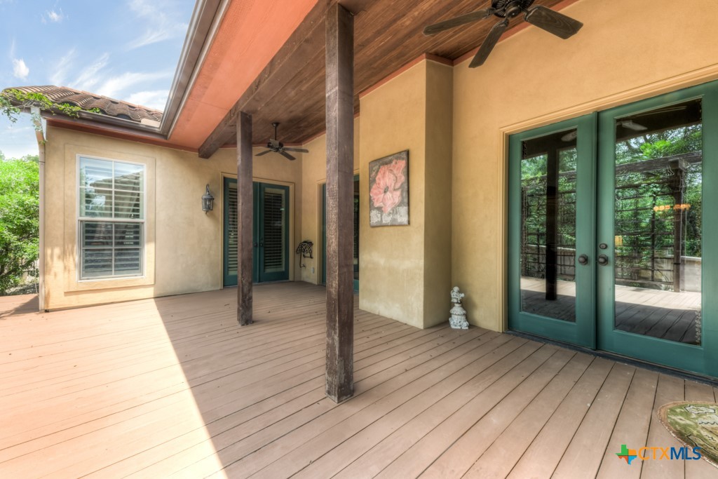 1108 Tuscan Ridge Drive New Braunfels, TX 78130 - Photo 32 of 47 PRIVATE COVERED PATIO/DECK AREA